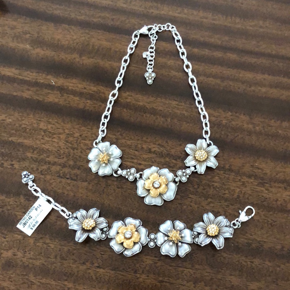 NWT Brighton RETRO GARDEN necklace and bracelet set